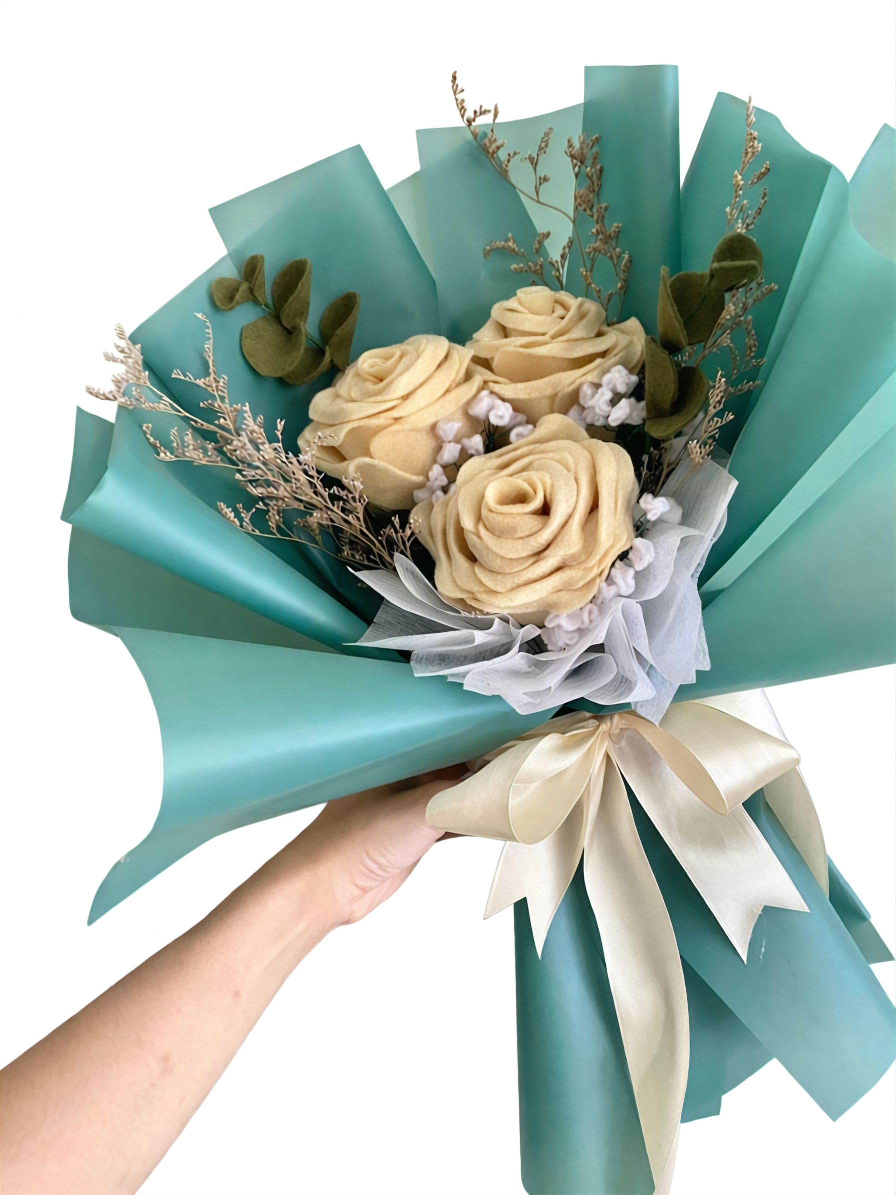 Buket 3 White Roses 