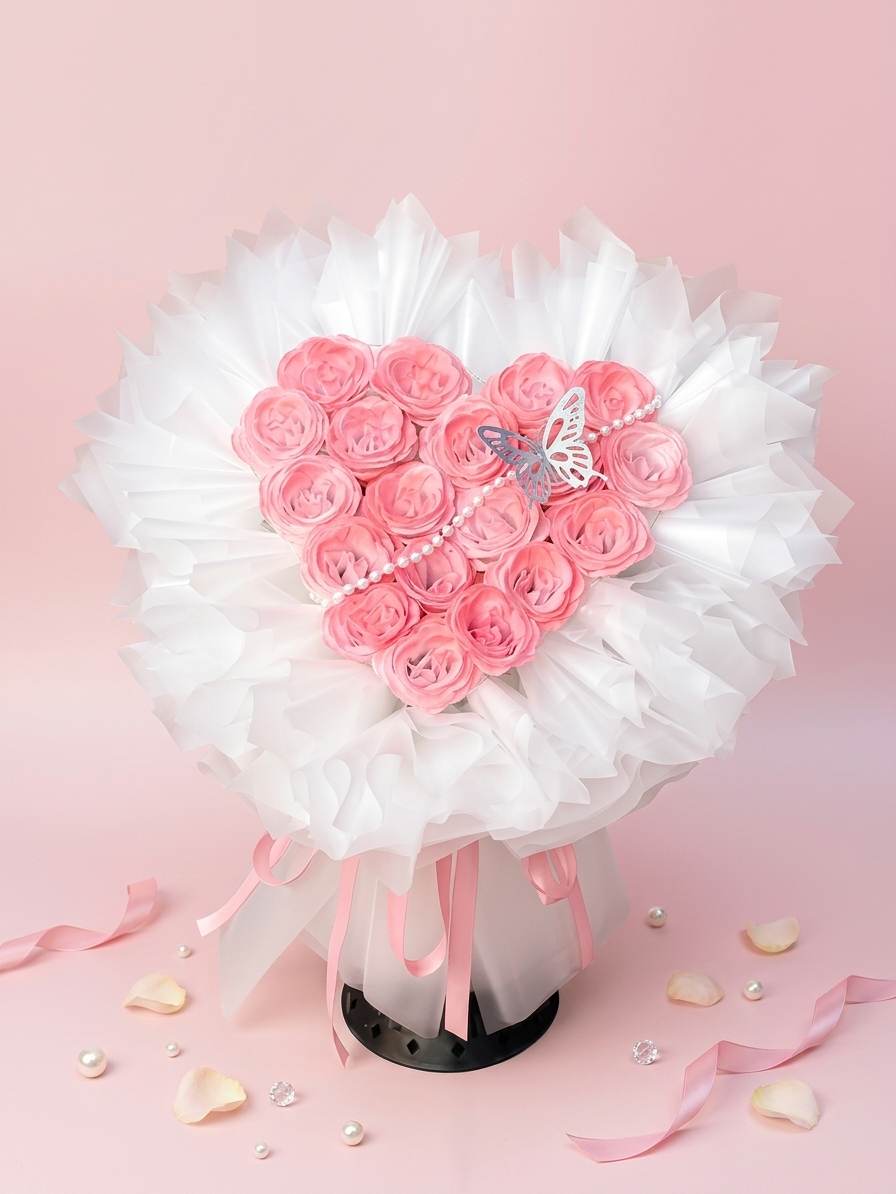 Buket Love Pita Satin 